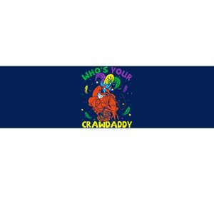 Whos Your Crawdaddy Mardi Gras Crawfish Jester Beads Funny Bumper Sticker