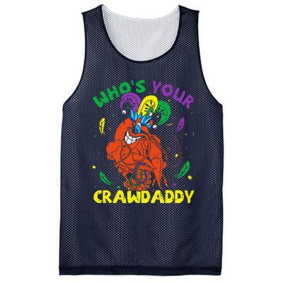 Whos Your Crawdaddy Mardi Gras Crawfish Jester Beads Funny Mesh Reversible Basketball Jersey Tank