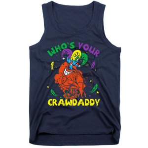 Whos Your Crawdaddy Mardi Gras Crawfish Jester Beads Funny Tank Top