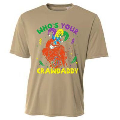 Whos Your Crawdaddy Mardi Gras Crawfish Jester Beads Funny Cooling Performance Crew T-Shirt