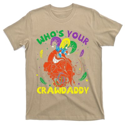 Whos Your Crawdaddy Mardi Gras Crawfish Jester Beads Funny T-Shirt