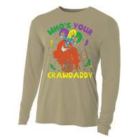 Whos Your Crawdaddy Mardi Gras Crawfish Jester Beads Funny Cooling Performance Long Sleeve Crew