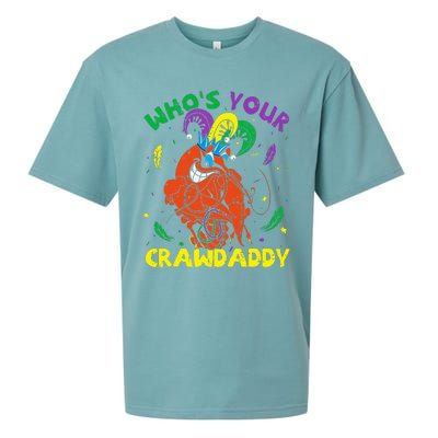 Whos Your Crawdaddy Mardi Gras Crawfish Jester Beads Funny Sueded Cloud Jersey T-Shirt