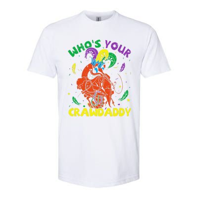 Whos Your Crawdaddy Mardi Gras Crawfish Jester Beads Funny Softstyle CVC T-Shirt