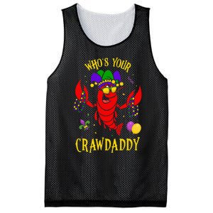 Whos Your Crawdaddy Crawfish Jester Beads Funny Mardi Gras Mesh Reversible Basketball Jersey Tank