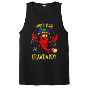 Whos Your Crawdaddy Crawfish Jester Beads Funny Mardi Gras PosiCharge Competitor Tank