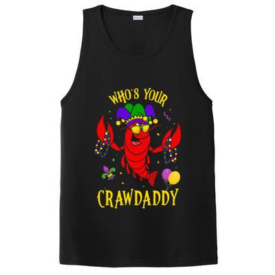 Whos Your Crawdaddy Crawfish Jester Beads Funny Mardi Gras PosiCharge Competitor Tank