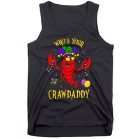 Whos Your Crawdaddy Crawfish Jester Beads Funny Mardi Gras Tank Top