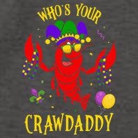 Whos Your Crawdaddy Crawfish Jester Beads Funny Mardi Gras Vector Backpack