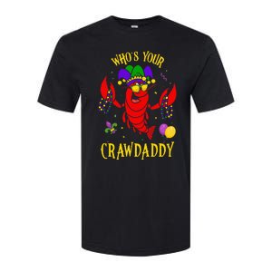 Whos Your Crawdaddy Crawfish Jester Beads Funny Mardi Gras Softstyle CVC T-Shirt