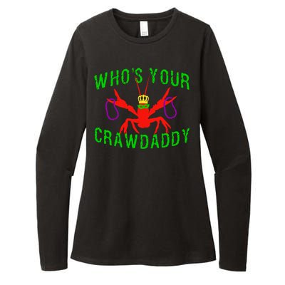 Who's Your Crawdaddy Funny Mardi Gras Crawfish Beads Meaningful Gift Womens CVC Long Sleeve Shirt