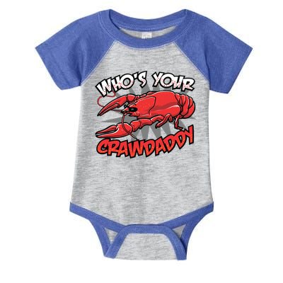Who's Your Crawdaddy Funny New Orleans Crawfish Novelty Gift Cool Gift Infant Baby Jersey Bodysuit