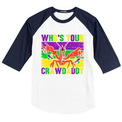 Who's Your Crawdaddy Mardi Gras Carnival Gift Baseball Sleeve Shirt