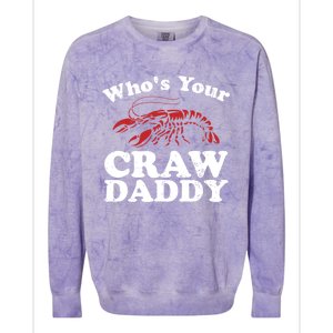 Who's Your Crawdaddy With Beads For Mardi Gras Carnival Gift Colorblast Crewneck Sweatshirt