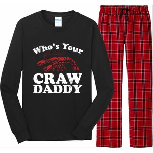 Who's Your Crawdaddy With Beads For Mardi Gras Carnival Gift Long Sleeve Pajama Set