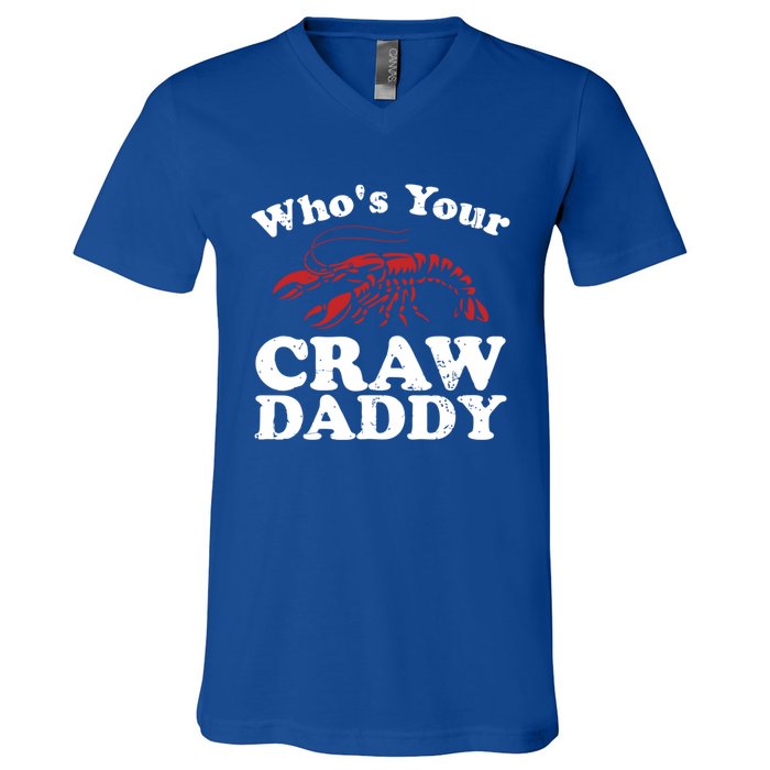 Who's Your Crawdaddy With Beads For Mardi Gras Carnival Gift V-Neck T-Shirt