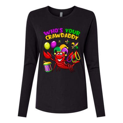 Whos Your Crawdaddy Crawfish Funny Mardi Gras Costume Gift Womens Cotton Relaxed Long Sleeve T-Shirt