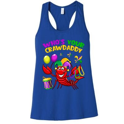 Whos Your Crawdaddy Crawfish Funny Mardi Gras Costume Gift Women's Racerback Tank