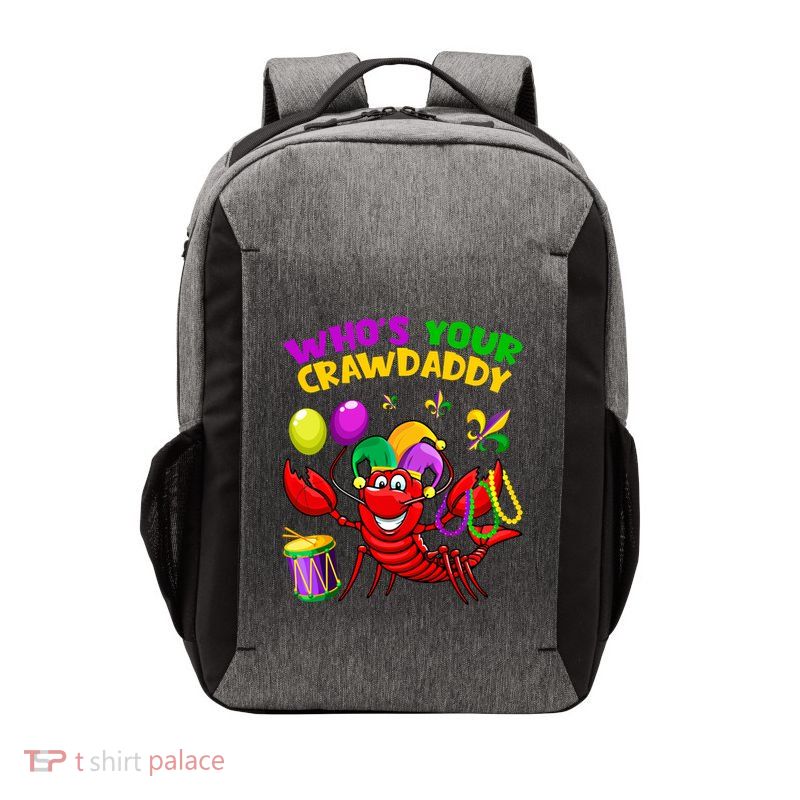 Whos Your Crawdaddy Crawfish Funny Mardi Gras Costume Gift Vector Backpack