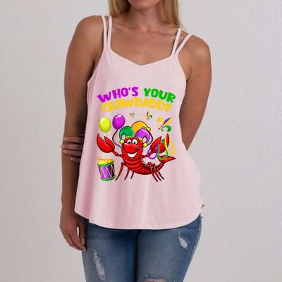 Whos Your Crawdaddy Crawfish Funny Mardi Gras Costume Gift Women's Strappy Tank