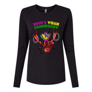 Whos Your Crawdaddy Crawfish Funny Mardi Gras Gift Womens Cotton Relaxed Long Sleeve T-Shirt