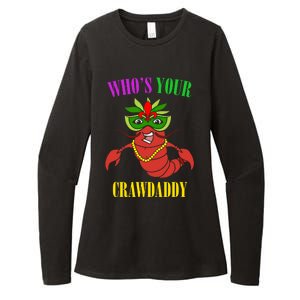 Whos Your Crawdaddy Crawfish Jester Beads Funny Mardi Gras Gift Womens CVC Long Sleeve Shirt