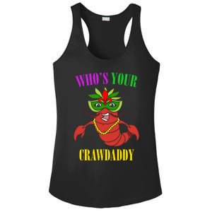 Whos Your Crawdaddy Crawfish Jester Beads Funny Mardi Gras Gift Ladies PosiCharge Competitor Racerback Tank