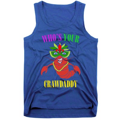 Whos Your Crawdaddy Crawfish Jester Beads Funny Mardi Gras Gift Tank Top