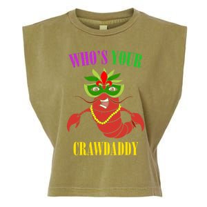 Whos Your Crawdaddy Crawfish Jester Beads Funny Mardi Gras Gift Garment-Dyed Women's Muscle Tee