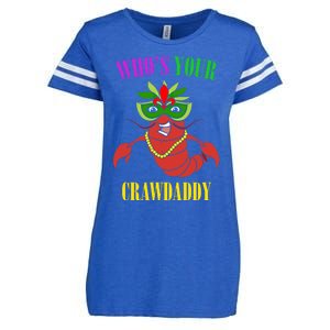 Whos Your Crawdaddy Crawfish Jester Beads Funny Mardi Gras Gift Enza Ladies Jersey Football T-Shirt