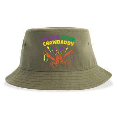 Whos Your Crawdaddy Crawfish Jester Beads Funny Mardi Gras Meaningful Gift Sustainable Bucket Hat