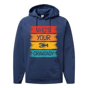 Whos Your Crawdaddy Crawfish Jester Beads Funny Mardi Gras Meaningful Gift Performance Fleece Hoodie