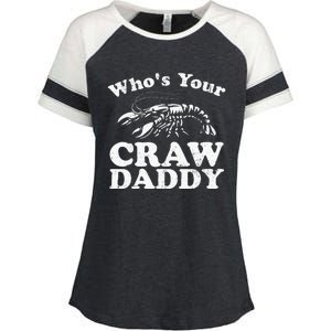 Whos Your Crawdaddy Funny Crawfish Boil Mardi Gras Cajun Enza Ladies Jersey Colorblock Tee