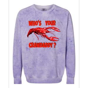 Who's Your Crawdaddy? Funny Cajun Crawfish Meaningful Gift Colorblast Crewneck Sweatshirt