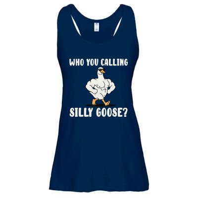 Who You Calling Silly Goose Funny Gym Meme Ladies Essential Flowy Tank