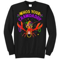 Whos Your Crawdaddy Crawfish Jester Beads Funny Mardi Gras Sweatshirt