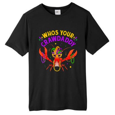 Whos Your Crawdaddy Crawfish Jester Beads Funny Mardi Gras Tall Fusion ChromaSoft Performance T-Shirt