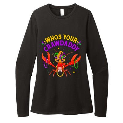 Whos Your Crawdaddy Crawfish Jester Beads Funny Mardi Gras Womens CVC Long Sleeve Shirt