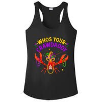 Whos Your Crawdaddy Crawfish Jester Beads Funny Mardi Gras Ladies PosiCharge Competitor Racerback Tank