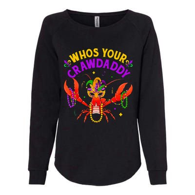 Whos Your Crawdaddy Crawfish Jester Beads Funny Mardi Gras Womens California Wash Sweatshirt