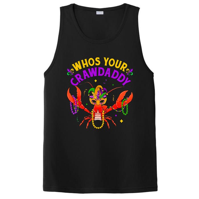 Whos Your Crawdaddy Crawfish Jester Beads Funny Mardi Gras PosiCharge Competitor Tank