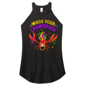 Whos Your Crawdaddy Crawfish Jester Beads Funny Mardi Gras Women's Perfect Tri Rocker Tank