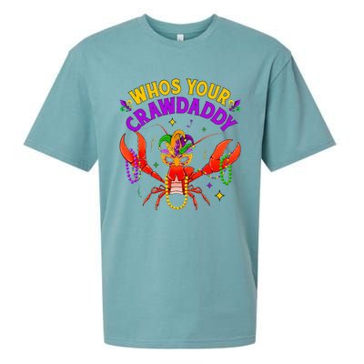 Whos Your Crawdaddy Crawfish Jester Beads Funny Mardi Gras Sueded Cloud Jersey T-Shirt