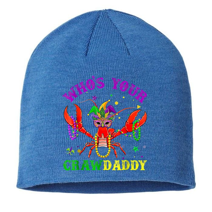 Whos Your Crawdaddy Crawfish Jester Beads Mardi Gras Funny Gift Sustainable Beanie