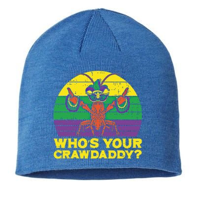 Whos Your Crawdaddy Crawfish Jester Beads Vintage Mardi Gras Cool Gift Sustainable Beanie