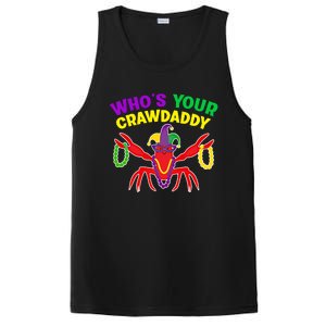 Whos Your Crawdaddy Crawfish Jester Mardi Gras Funny Gift PosiCharge Competitor Tank