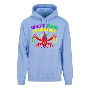 Whos Your Crawdaddy Crawfish Jester Mardi Gras Funny Gift Unisex Surf Hoodie