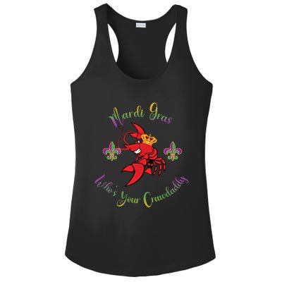 Whos Your Crawdaddy Crawfish Jester Mardi Gras Parade Gift Ladies PosiCharge Competitor Racerback Tank