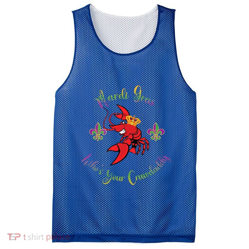 Whos Your Crawdaddy Crawfish Jester Mardi Gras Parade Gift Mesh Reversible Basketball Jersey Tank