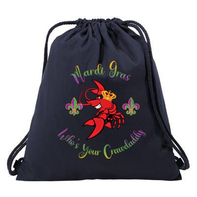 Whos Your Crawdaddy Crawfish Jester Mardi Gras Parade Gift Drawstring Bag